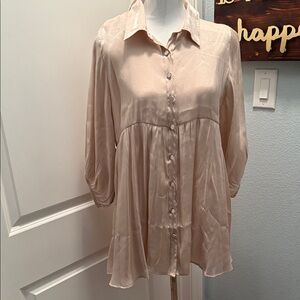 Umgee Cream Button-Up Blouse